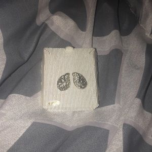 sterling silver cute earrings with fake diamonds.